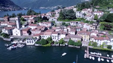 Como Gölü 'ndeki tipik bir İtalyan kasabası olan Torno' nun bahçeleri ve küçük romantik caddeleriyle ilgili sinematik çekimler.