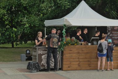 Harley Günü, Harley Davidson Podlasie Birliği tarafından düzenlenen bu markanın hayranlarının buluşması. Bialystok, Podlaskie / Polonya 07, 07.2023