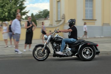 Harley Günü, Harley Davidson Podlasie Birliği tarafından düzenlenen bu markanın hayranlarının buluşması. Bialystok, Podlaskie / Polonya 07, 07.2023