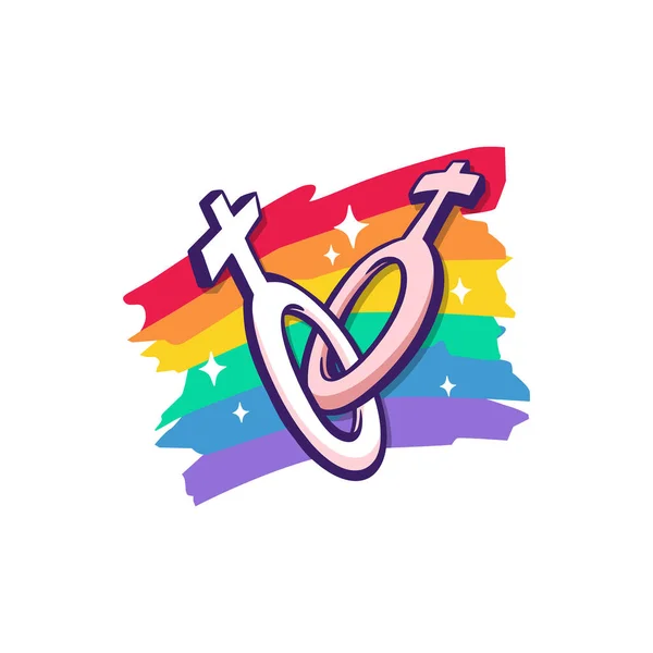 Libre Vector Lesbianas Orgullo Mes Lgbt Símbolos — Vector de stock