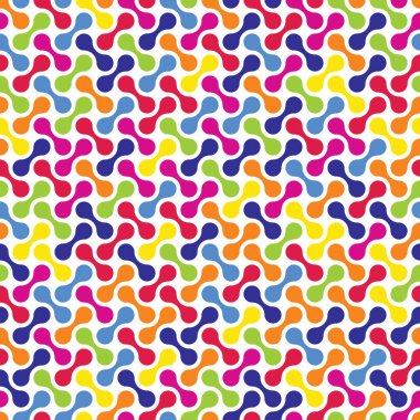 Metalsiz desen, yüksek doymuş gökkuşağı rengi geometrik şekilli renkli arkaplan, vektör çizimi