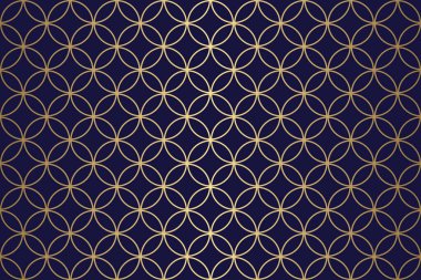 Kusursuz desenli altın çember ağ çizgisi, retro vintage stye arkaplan vektörü