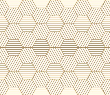 Altın altıgen ve çizgili lüks sanat deco kusursuz deco desen, vektör 10