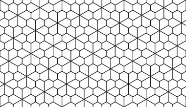 Çizgili kusursuz çiçek deseni, çokgen tessellasyonu, vektör illüstrasyonu.