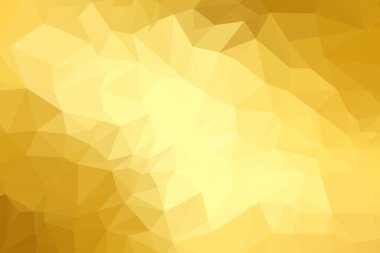 Abstract gold low poly, triangle mosiac background , vector illustration.	