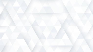 Gölge ve altıgen patentli üç boyutlu beyaz arkaplan. Sancak, poster ve teknoloji tasarımı için üçgen mozaik şablonu. Vektör illüstrasyonu. 