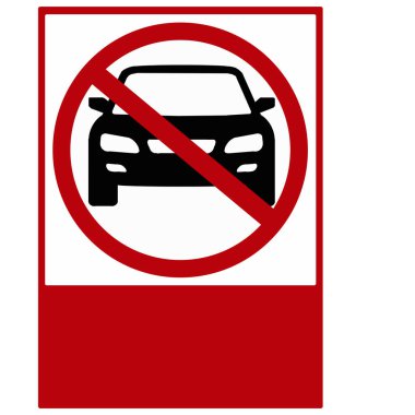 Araba tabelasının 124 no 'lu yoldan geçişi yasaklandı; arabaların buraya park etmesi yasak.