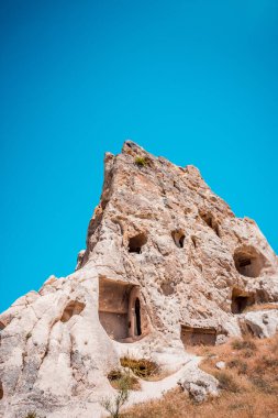 Kapadokya, hindi. Kapadokya 'daki Goreme Mağarası' ndaki güzel kaya parçası. yüksek kaliteli fotoğraf.