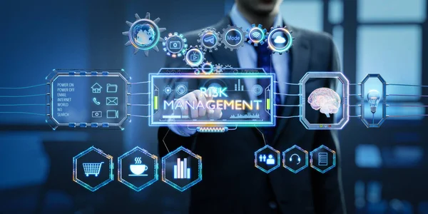 Business Investment Risk Management Und Evaluierungskonzept Mit Intelligenter Technologieanalyse Illustration — Stockfoto