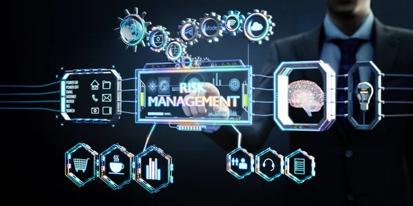 Managementul Riscului Investiții Afaceri Conceptul Evaluare Analiza Inteligentă Tehnologiei Ilustrație — Fotografie, imagine de stoc