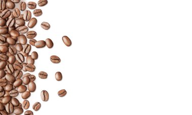Roasted coffee beans isolated on background. Includes clipping path for easy adjustment of background color