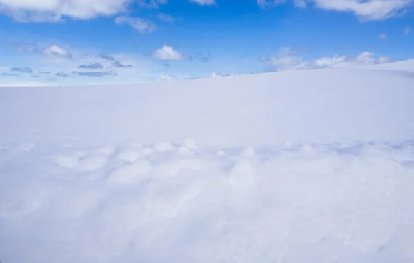 Snow Fields Sunny Sky Winter Landscape — Stock fotografie