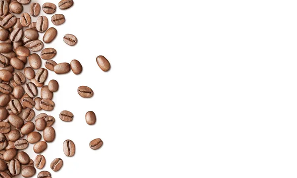 Roasted Coffee Beans Isolated Background Includes Clipping Path Easy Adjustment — стоковое фото