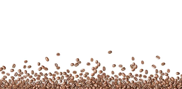 Roasted Coffee Beans Isolated Background Includes Clipping Path Easy Adjustment — 图库照片