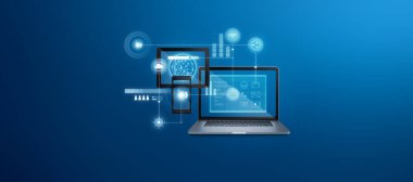 Akıllı teknoloji akıllı aygıt kolay ve hızlı bağlantı kavramı