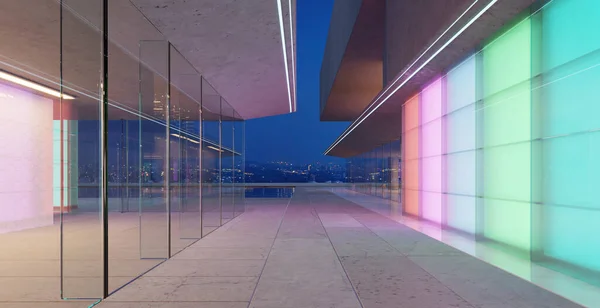 近代的なオフィスビルの外観 3Dレンダリング — ストック写真