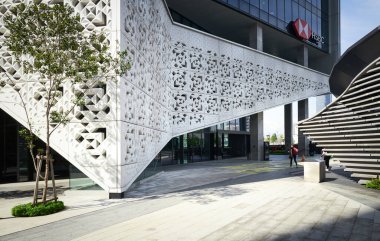 KUALA LUMPUR, MALAYSIA - NOV 08, 2023: Affin Bank Genel Merkezi, Kuala Lumpur 'un kalbindeki Tun Razak Exchange adlı modern yeni CBD' nin ana konumu