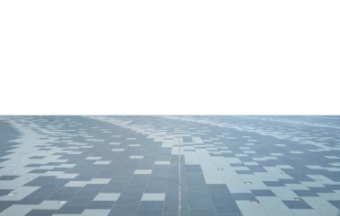 Boş tuğla zemin beyaz arkaplanda izole edildi