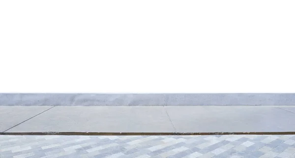 Pusta Podłoga Cementowa Ceglana Izolowana Białym Tle Ścieżką Wycinania — Zdjęcie stockowe