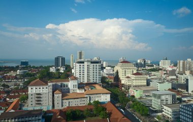 Penang George Town 'un hava panoramik manzarası