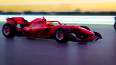 kırmızı araba hareket