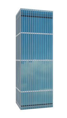 3D Modern gökdelen dimdik ayakta