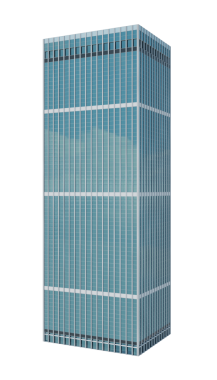 3D Modern gökdelen dimdik ayakta