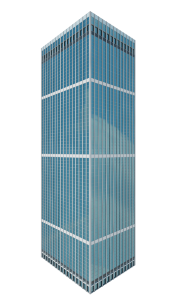 3D Modern gökdelen dimdik ayakta