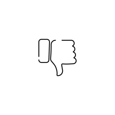 dislike or like emoji, finger gesture line art vector icon for apps and websites.