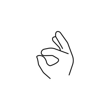 perfect, bellissimo fingers emoji, hand gesture line art vector icon for apps and websites.