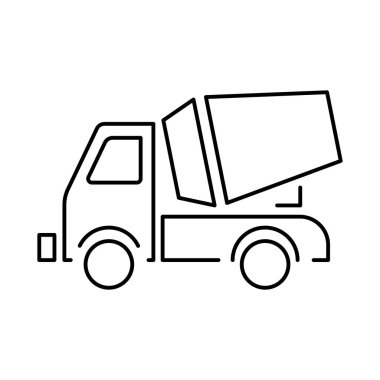 cement mixer truck icon isolated sign symbol vector illustration - high quality black style vector icons and build.