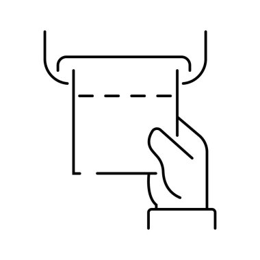 Public toilet tissue paper roll icon. Toilet paper roll dispensers.