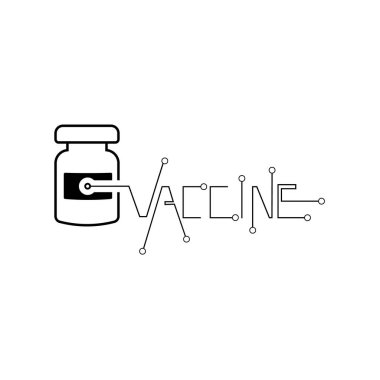 vaccine tube, covid 19 icon, Anti vaccine. Chip and Anti chip