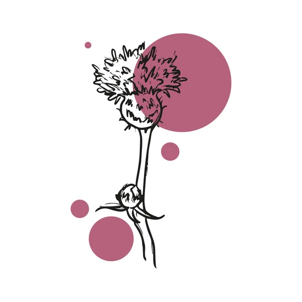 Ručně Kreslené Jaro Léto Květinové Pozadí Botanický Bezešvý Vzor Abstraktních — Stockový vektor