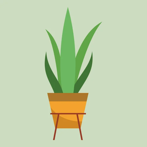 Plant Pot Vector Illustration Cartoon Flat Different Indoor Potted Decorative — Stock Vector