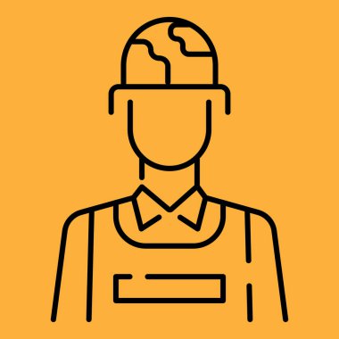 Miğfer takan asker. savaş hattı simgesi vektörü.