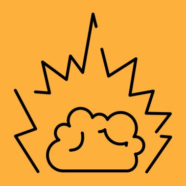 patlama izole çizgi savaş simgesi beyaz arkaplan.