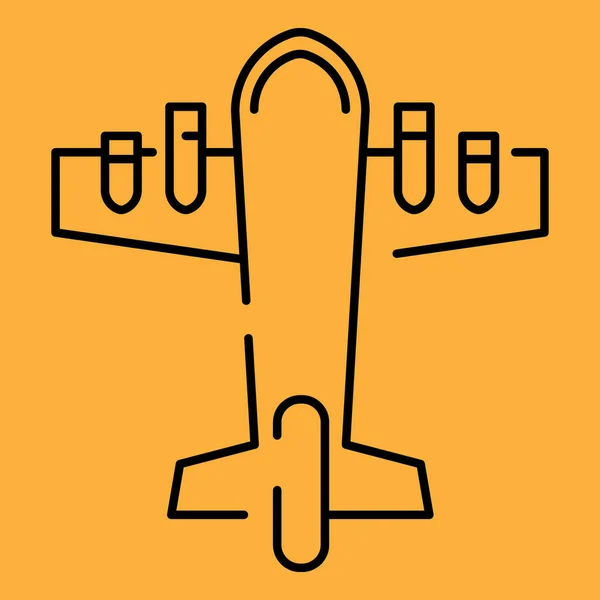 Ікона Репліки Warplane Fighter Bomber Концепція Літака Вікторна Ілюстрація Може — стоковий вектор