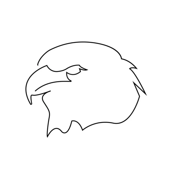Línea Continua Dibujando Águila Icono Ilustración Vectorial Animal — Archivo Imágenes Vectoriales