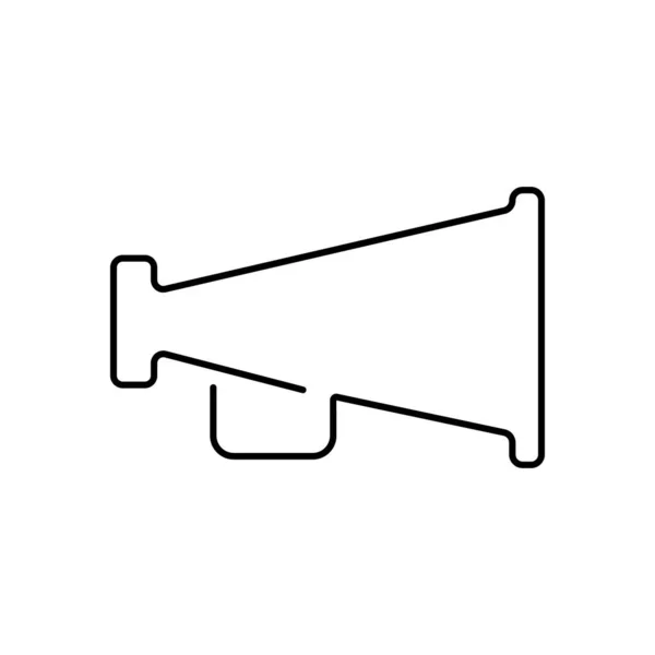 Kontinuierliche Linienzeichnung Von Horn Lautsprecher Zeichen Und Symbol Für Ansage — Stockvektor