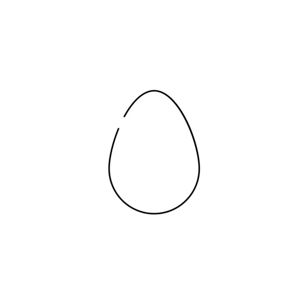 Easter Background Egg One Line Draw Vector Illustration — Stock Vector