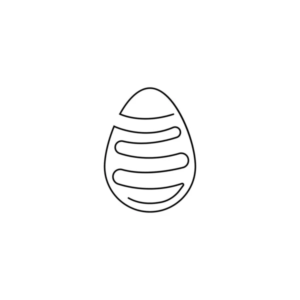 Пасхальное Яйцо Одна Линия Ничья Векторный Праздник — стоковый вектор