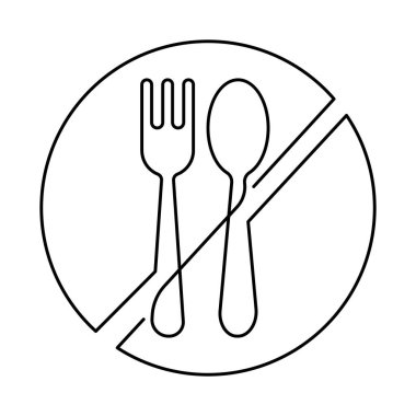 Yemek yemek yasaktır. İnce çizgi stiline sahip İslami süreklilik simgesi, İslami olaylar veya piktogram varlıkları için kullanılıyor, ramadhan kareem, ied Mübarek. İslam Çizgisi Sanat Simgeleri Ayarlandı. Ramazan Kareem Satır Simgeleri.