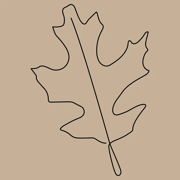 1本の連続線画抽象的な熱帯春のカエデの葉 最小限の植物性自然環境の概念 ホーム壁の装飾 ポスター トートバッグ ファブリックプリント 1本の線画デザイングラフィックベクトルイラスト — ストックベクタ