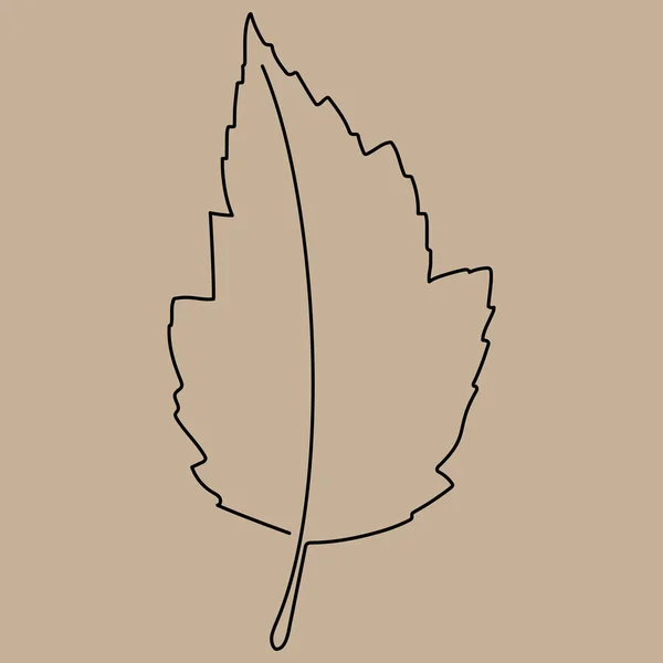 Одна Сплошная Линия Рисует Абстрактный Тропический Весенний Кленовый Лист Природная — стоковый вектор