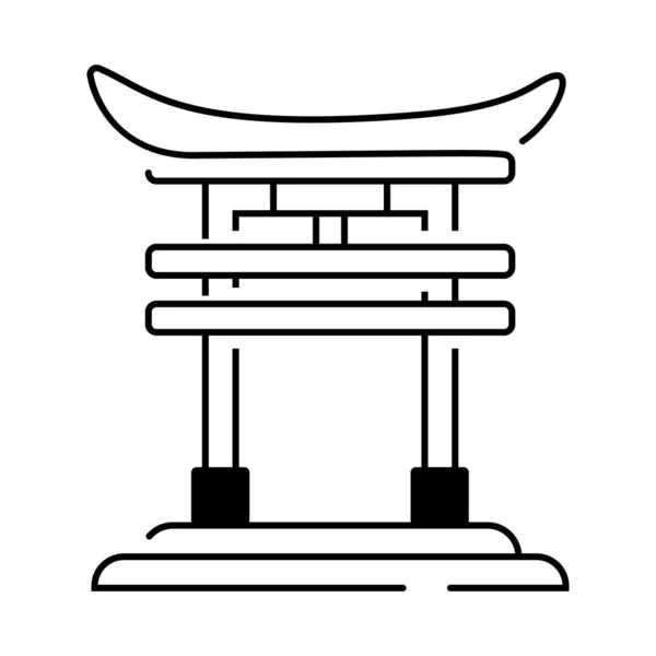 Año Nuevo Chino Vector Icono Etiqueta Símbolos Tradicionales Decoraciones Regalos — Vector de stock