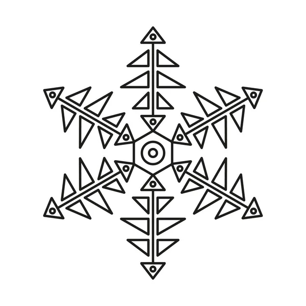 Icono Copo Nieve Sobre Fondo Blanco Navidad Invierno Año Nuevo — Archivo Imágenes Vectoriales