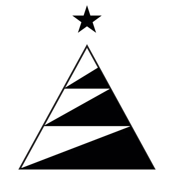 Ícone Clássico Árvores Natal Vector Feliz Ano Novo Partido Design —  Vetores de Stock
