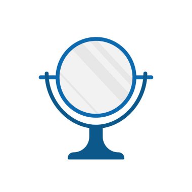 El Aynası Simgesi Sembol Vektörü İllüstrasyonu. Berber ve berber dükkanı..