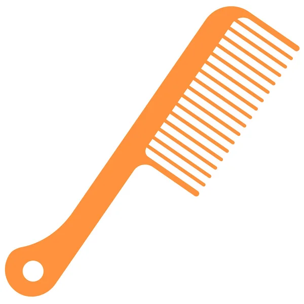 梳子是用来梳理头发的装置 梳子由旋钮和假牙组成 理发师们使用各种各样的梳子 理发店在卡通风格的矢量符号图片说明网上使用单个图标 — 图库矢量图片